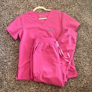 Figs pink scrub set in f-ing pink!